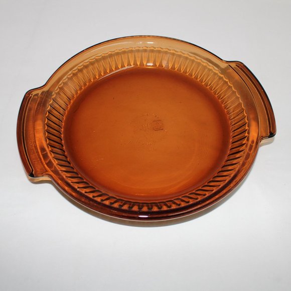 Anchor Hocking Brown USA Oven Proof 9 Inch Standard Pie Plate Holds .75 QT - Picture 8 of 11